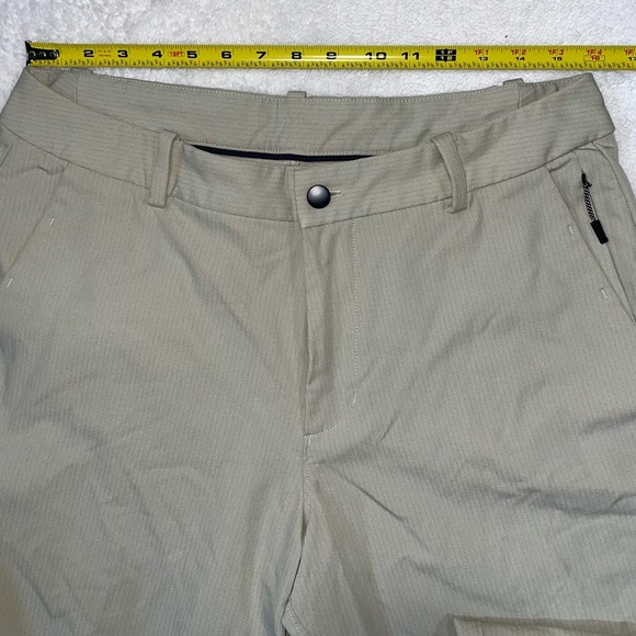 Lululemon Commission Slim Fit Pants Warpstreme Stretch Beige Size 36 - Picture 10 of 12